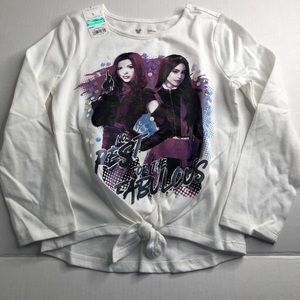 Disney Jumping Beans Descendants TV long sleeve graphic tee tie front sequins 5